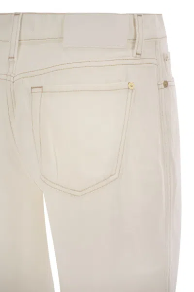 7 For All Mankind Modern Dojo Tailorless - High Waisted Flared Jeans In Gray