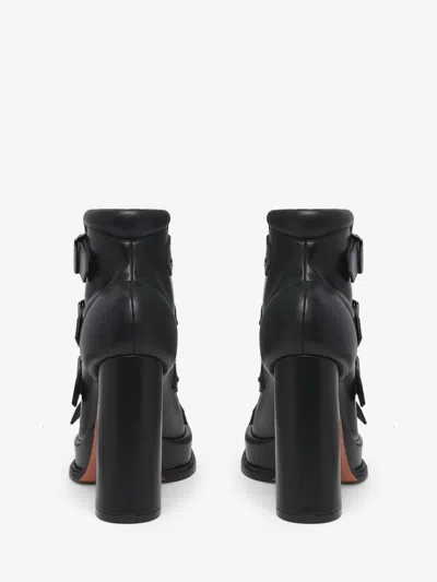 Alexander Mcqueen Caged 120 Leather Platform Sandals In Multi