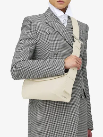 Alexander Mcqueen Leather T-bar Sling Cross-body Bag In Neutral