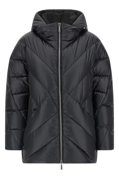 Moorer Wanita Quilted Down Jacket In Black