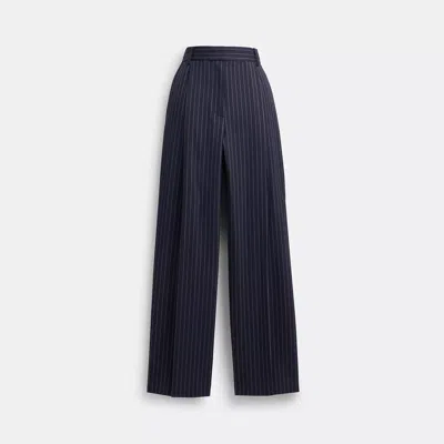 Coach Wide Leg Trousers In Blue
