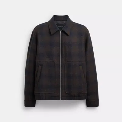 Coach Wool Short Jacket In Brown