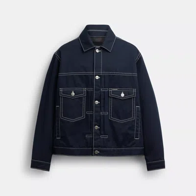 Coach Trucker Jacket In Blue