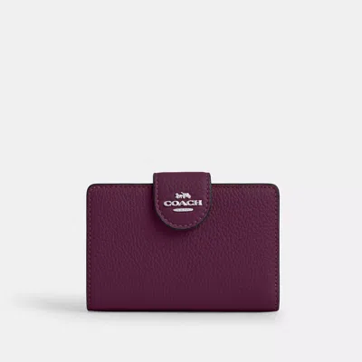 Coach Medium Corner Zip Wallet In Purple