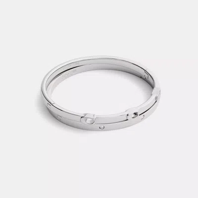 Coach Signature Bangle Set In Gray