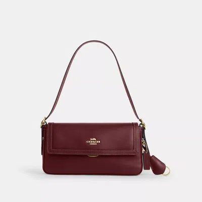 Coach Etta Small Flap Shoulder Bag In Red