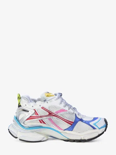 Balenciaga Mesh And Nylon Multicolor Worn-out Effect Runner Sneakers Shoes In Multi