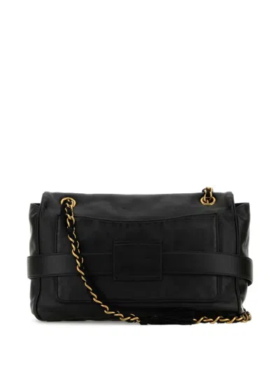 Balenciaga Modu Medium Flap Bag With Chain In Black