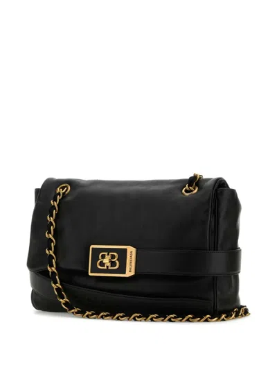 Balenciaga Modu Medium Flap Bag With Chain In Black