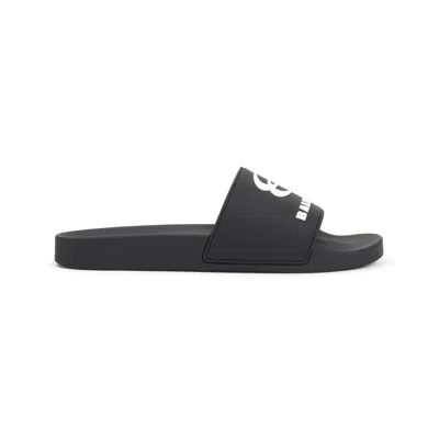 Balenciaga Rubber Slide Sandals For The Pool In Black