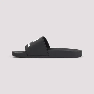 Balenciaga Rubber Slide Sandals For The Pool In Black