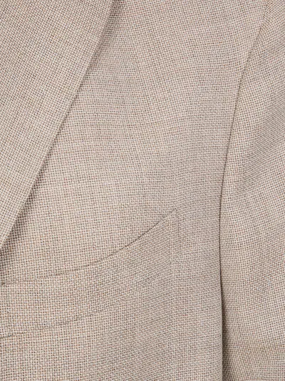 Boglioli Tailored Jacket With Front Pockets And Back Vent In Brown