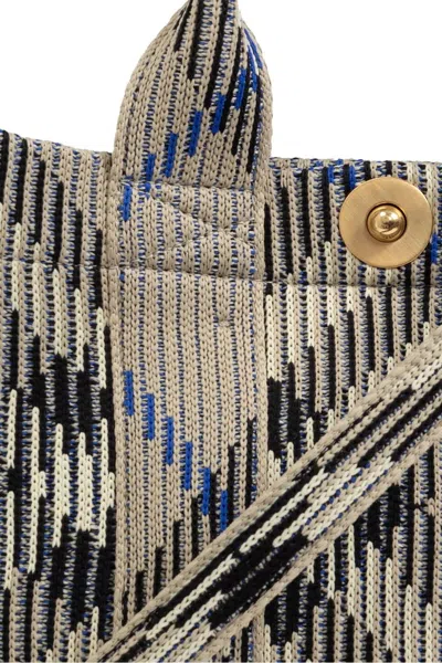 Burberry Embroidered Fabric Check Mini Handbag