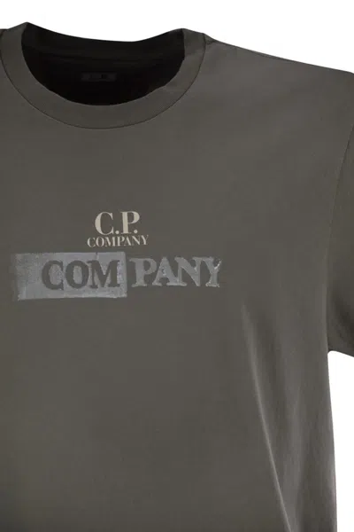 C.p. Company C.p.company Cotton T-shirt With Print In Gray
