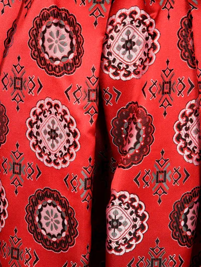 Comme Des Garçons Woman Midi Pleated A-line Skirts In Red