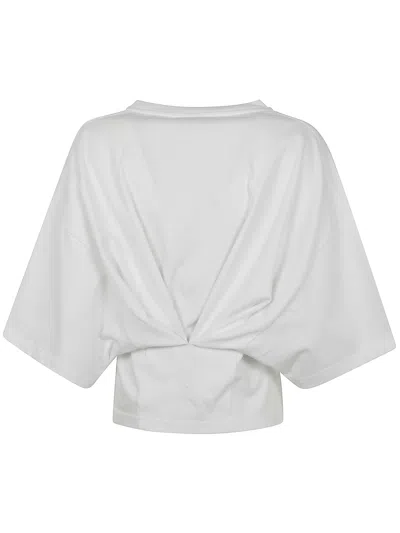 Darkpark Draped Short Sleeves T-shirt In White