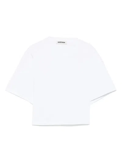 Darkpark Draped Short Sleeves T-shirt In White