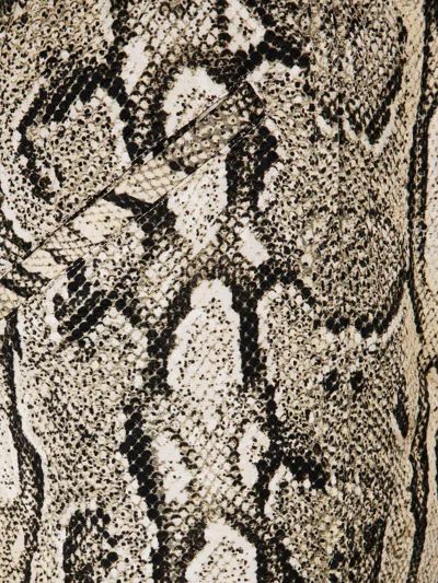 Dries Van Noten Midi Skirt With Belted Waist And Slit In Multi