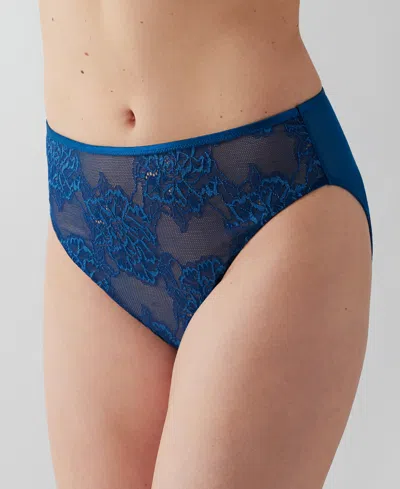 Wacoal Full Bloom Hi Cut Brief In Blue