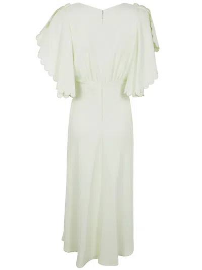 Elisabetta Franchi Midi Dress In White