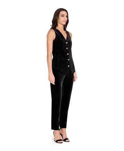 Tahari Asl Women's Velvet Ankle Pants In Black