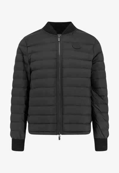 Burberry Dalham Down Jacket With Ekd Patch In Black
