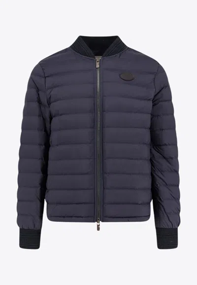 Burberry Dalham Down Jacket With Ekd Patch In Black