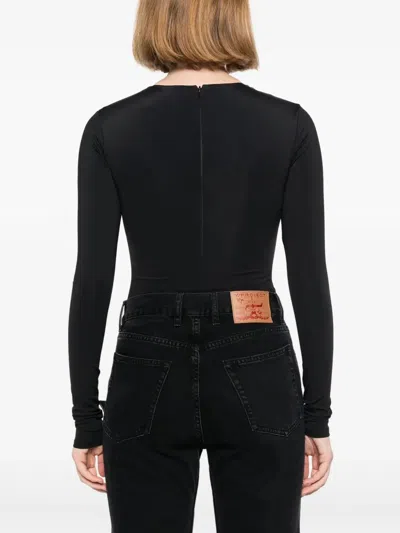 Entire Studios Black Nylon-blend Bodysuit In Black