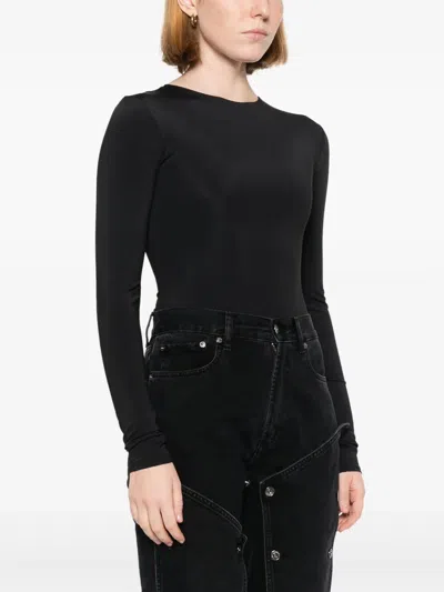 Entire Studios Black Nylon-blend Bodysuit In Black