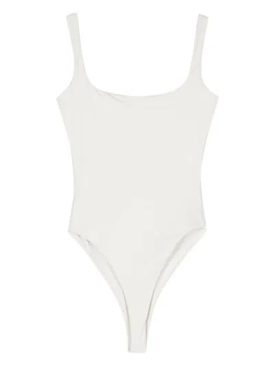 Entire Studios Square Neck Bodysuit In White