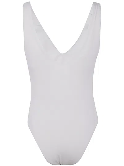 Entire Studios V Neck Bodysuit In White