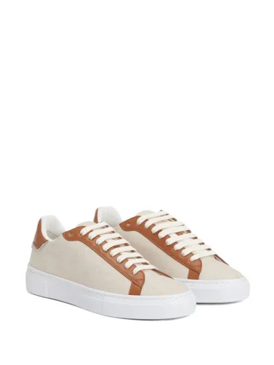 Fabiana Filippi Low Top Sneakers With Contrast Heel Tab In Multi