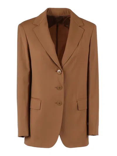 Max Mara Studio Jacket In Brown