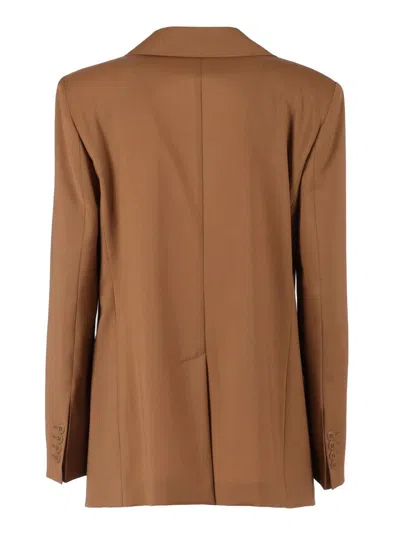 Max Mara Studio Jacket In Brown