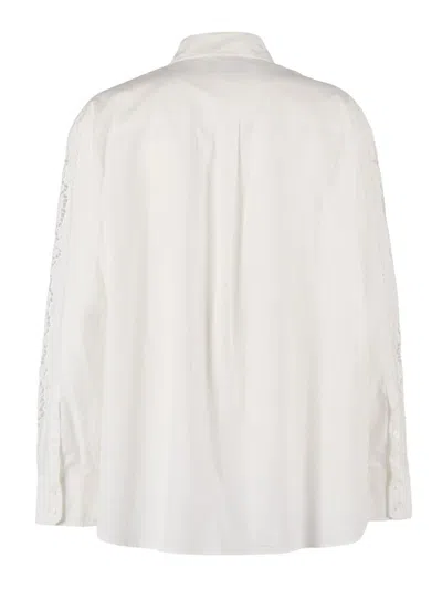 Weekend Max Mara Elmi Floral Lace Shirt In White