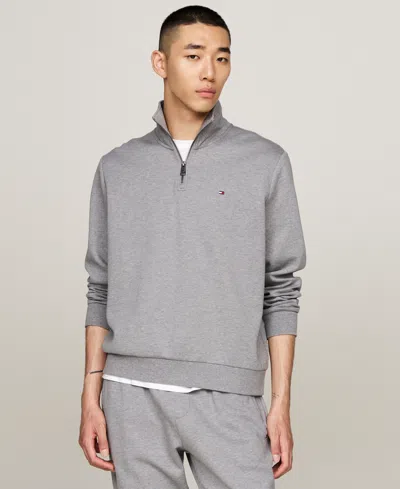 Tommy Hilfiger Intechno Knit Quarter In Medium Grey Heather