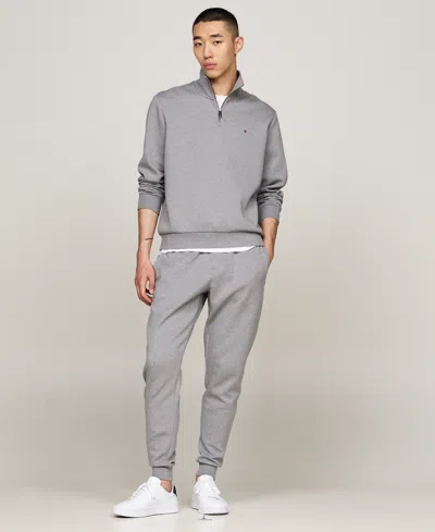 Tommy Hilfiger Intechno Knit Quarter In Medium Grey Heather