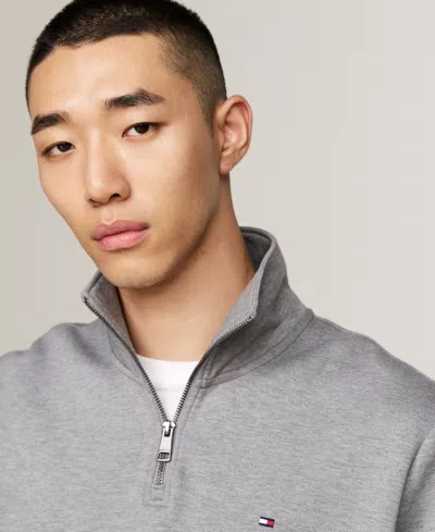 Tommy Hilfiger Intechno Knit Quarter In Medium Grey Heather