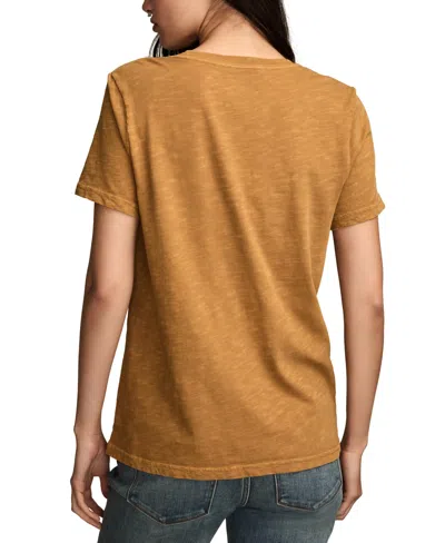 Lucky Brand Fender Floral Graphic T-shirt In Brown