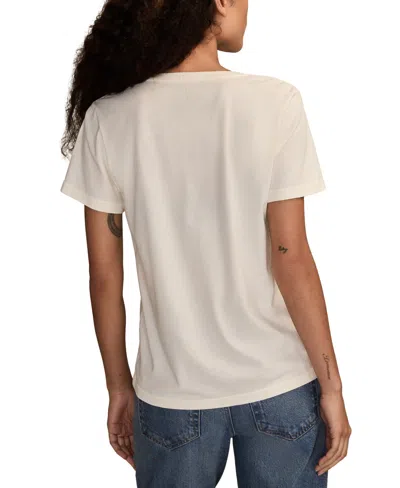 Lucky Brand Stud Embellished Butterfly Cotton Graphic T-shirt In Neutral