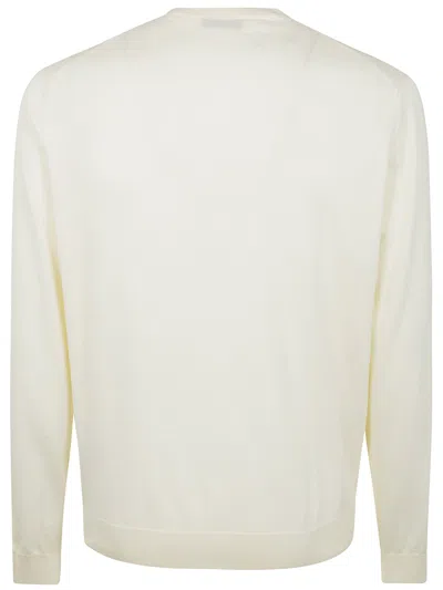 Filippo De Laurentiis Long Sleeves Round Neck Sweater By Filippo De La In White