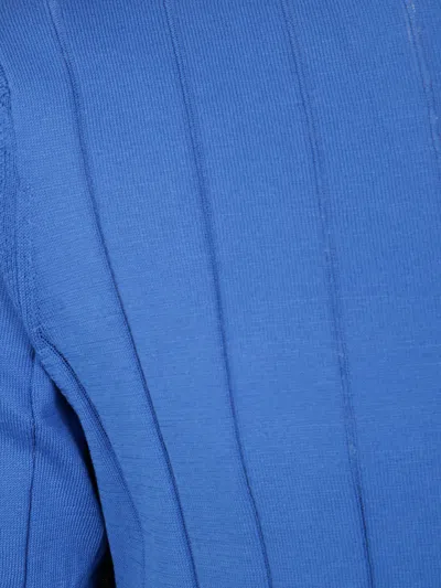 Filippo De Laurentiis Short Sleeves Round Neck Sweater In Blue