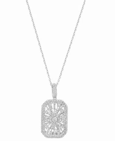 Effy Collection Effy Diamond Rectangular Starburst 18" Pendant Necklace (3/4 Ct. T.w.) In 14k White Gold In Gold