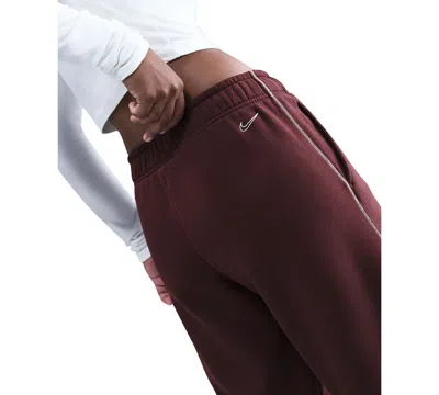 Nike Women's  Sportswear Phoenix Fleece Wide-leg Sweatpants In Brown