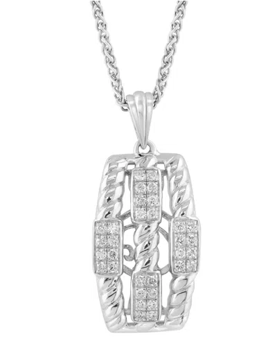 Effy Collection Diamond Pendant Necklace (1/3 Ct. T.w.) In Sterling Silver In Silver