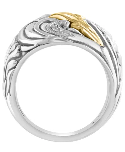 Effy Collection Diamond Ring (1/20 Ct. T.w.) In Sterling Silver And 14k Yellow Gold In Silver