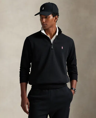 Polo Ralph Lauren Pink Pony Relaxed Fit Fleece Sweatshirt In Black