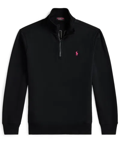 Polo Ralph Lauren Pink Pony Relaxed Fit Fleece Sweatshirt In Black