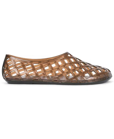 Jeffrey Campbell Women's Jellz Caged Ballet Jelly Flats In Brown