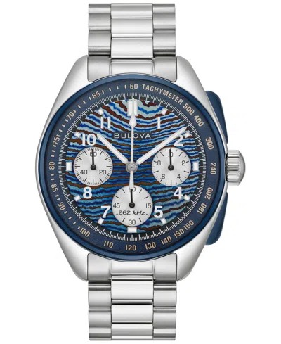 Bulova Men's Limited Edition 150th Anniversary Heritage Lunar Pilot Chronograph Silver-tone Stainless Steel In Metallic
